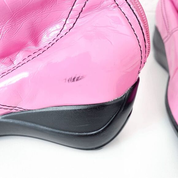 Marc Modavi Womens Patent Leather Knee High Rain Boots Shoes Pink Size 40 - Picture 10 of 11